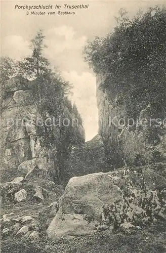 AK / Ansichtskarte Trusetal Porphyrschlucht im Trusental Felsen Trusetal
