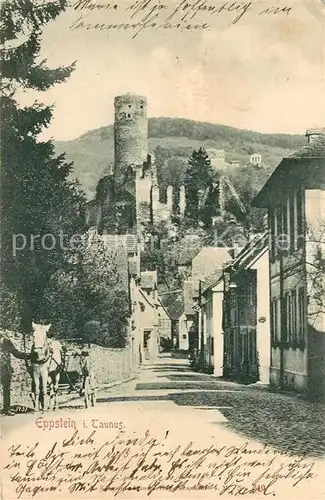 AK / Ansichtskarte Eppstein_Taunus Blick zur Burgruine Eppstein_Taunus