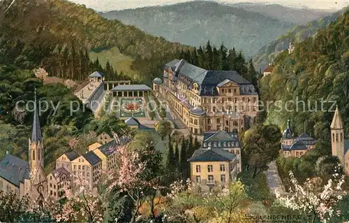 AK / Ansichtskarte Schlangenbad_Taunus Kurhaus Kuenstlerkarte Serie Taunus Nr 4 Schlangenbad_Taunus