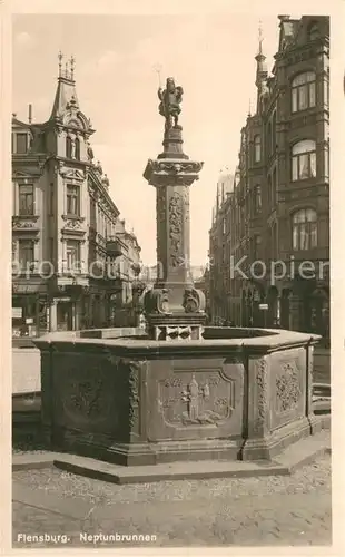 AK / Ansichtskarte Flensburg Neptunbrunnen Flensburg
