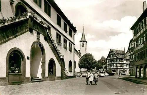 AK / Ansichtskarte Mosbach_Baden Rathaustreppe Mosbach_Baden