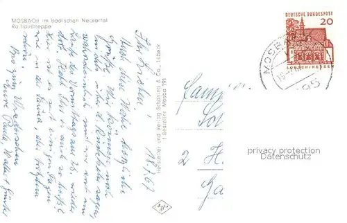 AK / Ansichtskarte Mosbach_Baden Rathaustreppe Mosbach_Baden