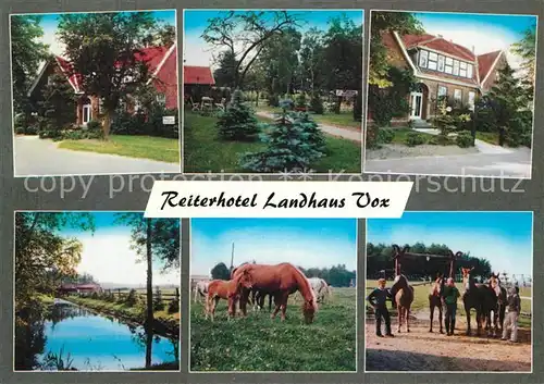 AK / Ansichtskarte Bockraden_Eggermuehlen Reiterhof Landhaus Vox Pferde Bockraden_Eggermuehlen