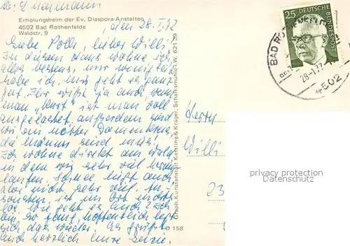 AK / Ansichtskarte Bad_Rothenfelde Erholungsheim Diaspora Anstalten Bad_Rothenfelde