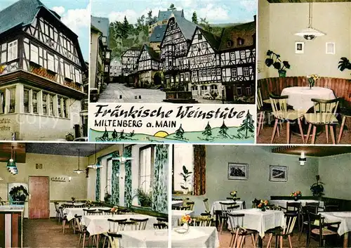 AK / Ansichtskarte Miltenberg_Main Fraenkische Weinstube Fachwerk Miltenberg Main