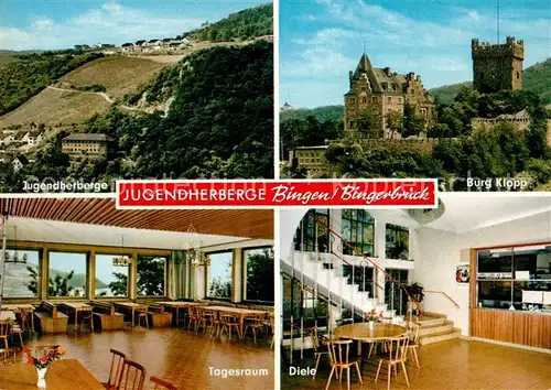 AK / Ansichtskarte Bingen_Rhein Jugendherberge Burg Klopp  Bingen Rhein
