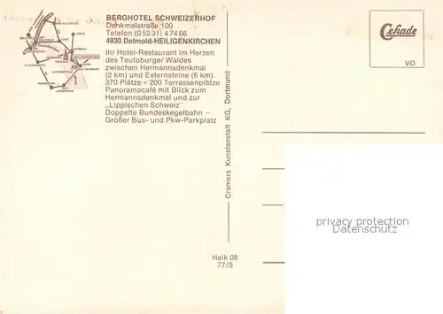 AK / Ansichtskarte Heiligenkirchen Berghotel Schweizerhof Heiligenkirchen