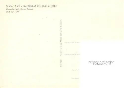 AK / Ansichtskarte Nieblum Passat Cafe  Nieblum