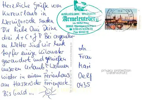 AK / Ansichtskarte Wernigerode_Harz Waldgasthaus Armeleuteberg Wernigerode Harz