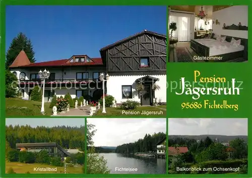 AK / Ansichtskarte Fichtelberg_Bayreuth Pension Jaegersruh Kristallbad Fichtelsee Ochsenkiopf Fichtelberg Bayreuth