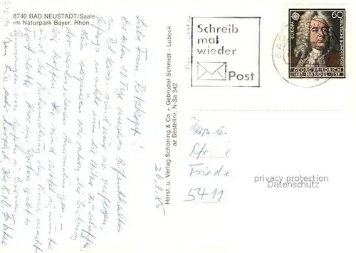 AK / Ansichtskarte Bad_Neustadt Schloss Cafe Bad_Neustadt