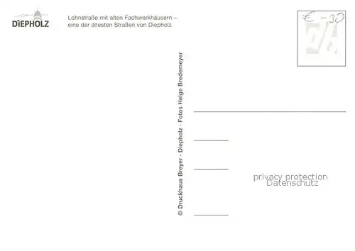 AK / Ansichtskarte Diepholz Lohnstrasse Fachwerk Diepholz