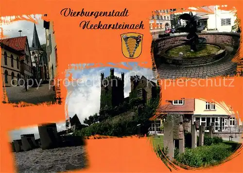 AK / Ansichtskarte Neckarsteinach Burg Denkmal Fachwerk Staustufe Kirche Neckarsteinach