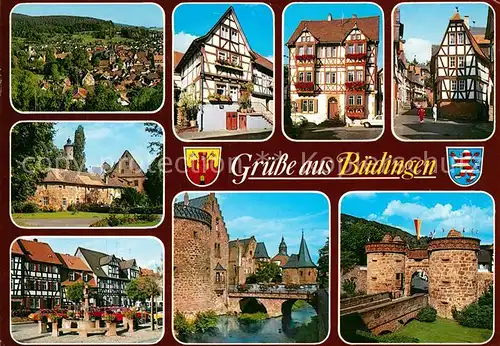 AK / Ansichtskarte Buedingen_Hessen Fachwerk Burg Buedingen Hessen