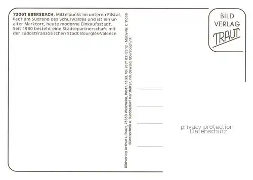 AK / Ansichtskarte Ebersbach_Fils Kirche Panorama Kirche Rathaus Ebersbach Fils