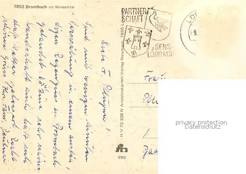 AK / Ansichtskarte Brombach_Loerrach Kirche Panorama Brombach Loerrach