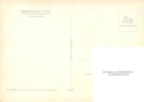AK / Ansichtskarte Bebenhausen_Tuebingen Cistercienserkloster Brunnenkapelle Bebenhausen Tuebingen