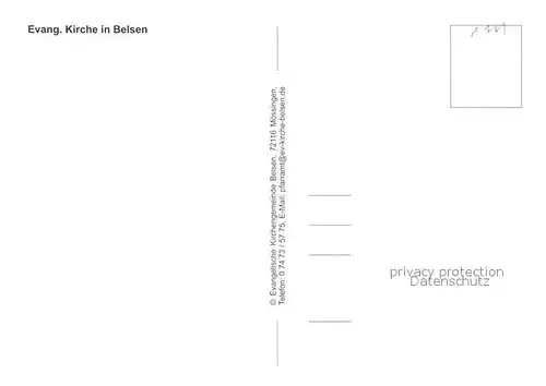 AK / Ansichtskarte Belsen_Moessingen Evangelische Kirche Belsen Moessingen