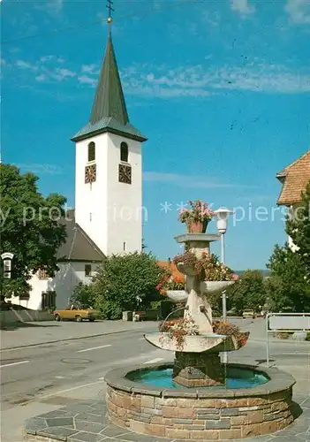 AK / Ansichtskarte Birkendorf Kirche Brunnen Birkendorf