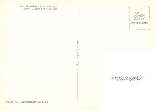 AK / Ansichtskarte Bebenhausen_Tuebingen Cistercienserkloster Bebenhausen Tuebingen