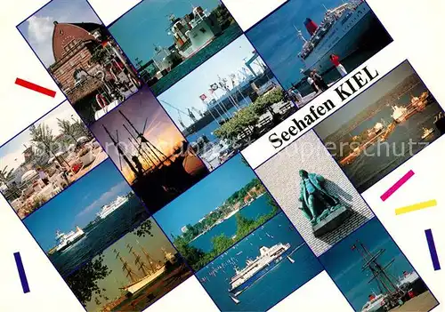 AK / Ansichtskarte Kiel Hafen Uferpromenade Denkmal Kiel