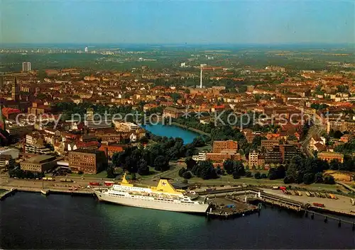 AK / Ansichtskarte Kiel Fliegeraufnahme Oslo Kai Innenstadt Kiel