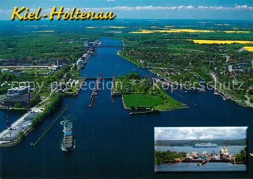 AK / Ansichtskarte Holtenau_Kiel Fliegeraufnahme Neue und alte Schleusen Holtenau Kiel