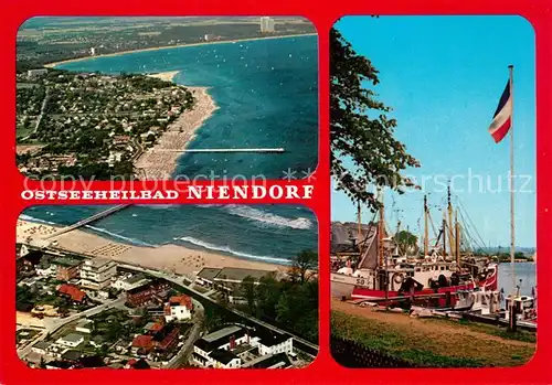 AK / Ansichtskarte Niendorf_Ostseebad Fliegeraufnahme Hafen Niendorf_Ostseebad