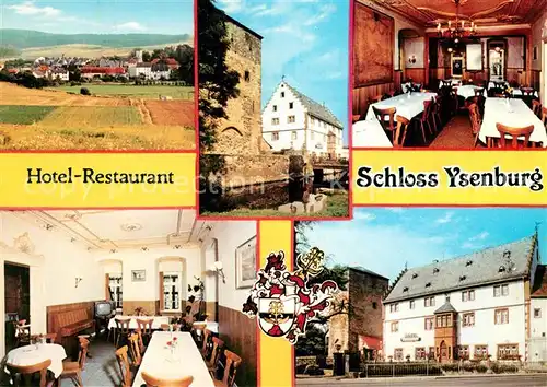 AK / Ansichtskarte Staden_Hessen Schloss Ysenburg Hotel Restaurant Cafe Staden Hessen