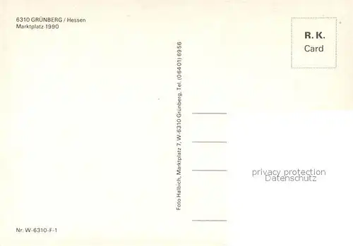 AK / Ansichtskarte Gruenberg_Hessen Marktplatz Gruenberg Hessen