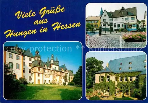 AK / Ansichtskarte Hungen Schloss Marktplatz  Hungen
