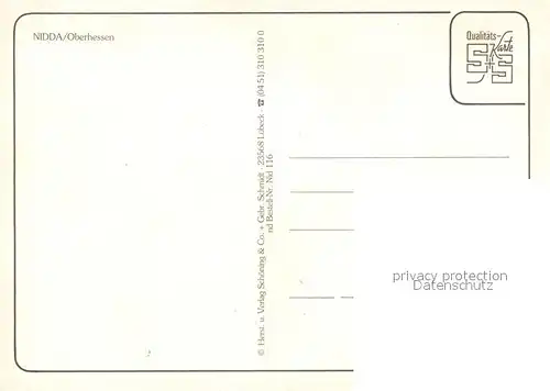 AK / Ansichtskarte Nidda Rathaus Schloss Stadtkirche Alte Niddabruecke Rathaus Nidda