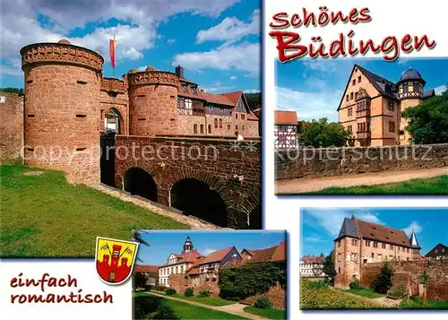 AK / Ansichtskarte Buedingen_Hessen Schloss Bollwerk Jerusalemer Tor Buedingen Hessen