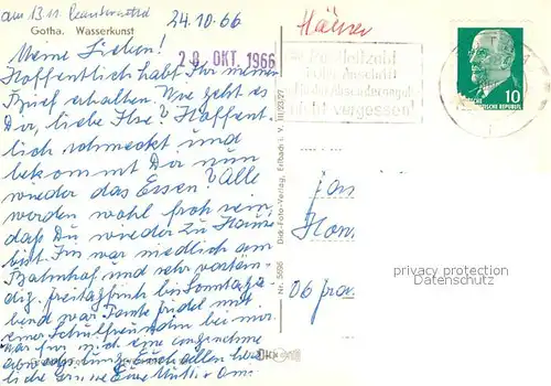 AK / Ansichtskarte Gotha_Thueringen Wasserkunst Gotha Thueringen