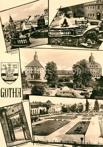 AK / Ansichtskarte Gotha_Thueringen Rathaus Wasserkunst Schloss Orangerie Gotha Thueringen