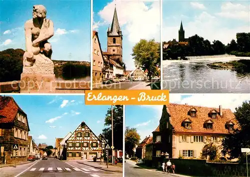 AK / Ansichtskarte Bruck_Erlangen Denkmal Kirche Stadtansichten Bruck_Erlangen