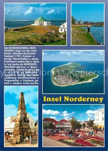 AK / Ansichtskarte Norderney_Nordseebad Teilansichten Monument Fliegeraufnahme Marktplatz Norderney_Nordseebad