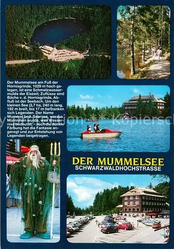 AK / Ansichtskarte Mummelsee Teilansichten mit Neptun Mummelsee