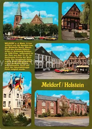 AK / Ansichtskarte Meldorf Kirche Marktplatz Hotel Schloss Meldorf