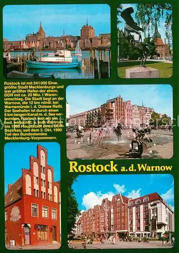 AK / Ansichtskarte Rostock_Mecklenburg Vorpommern Panorama Park Marktplatz Rathaus Rostock