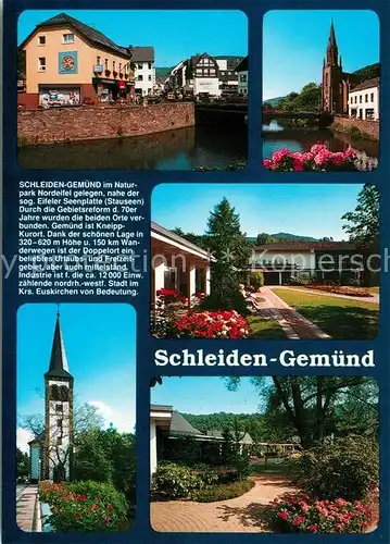 AK / Ansichtskarte Schleiden_Eifel Ortsansicht Kirche Kurhus Park Schleiden_Eifel