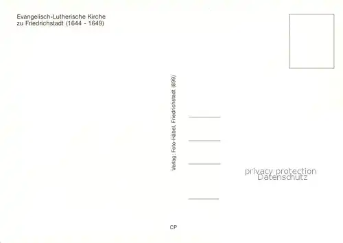 AK / Ansichtskarte Friedrichstadt_Dresden Ev luth Kirche Friedrichstadt_Dresden
