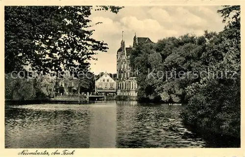 AK / Ansichtskarte Neumuenster_Schleswig Holstein Am Teich Neumuenster