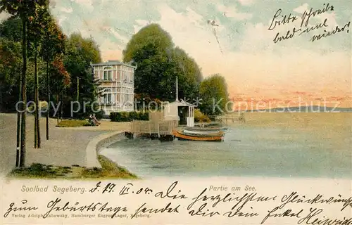 AK / Ansichtskarte Bad_Segeberg Partie am See Bad_Segeberg