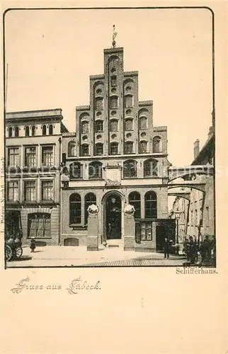 AK / Ansichtskarte Luebeck Schifferhaus Historisches Gebaeude Giebelhaus Deutsche Reichspost Luebeck