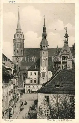 AK / Ansichtskarte Bautzen Petrikirche Rathaus Bautzen