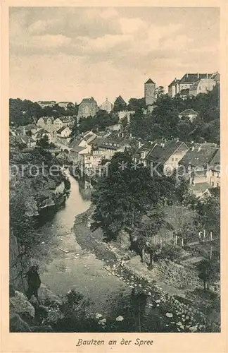 AK / Ansichtskarte Bautzen Partie an der Spree Bautzen