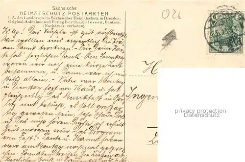 AK / Ansichtskarte Bautzen Alte Bastei Schlaraffiaturm Lauenturm Saechsische Heimatschutz Postkarte Bautzen