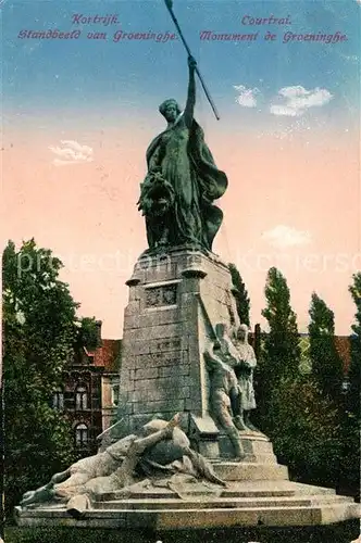 AK / Ansichtskarte Courtrai_Flandre Monument de Groeninghe Courtrai_Flandre