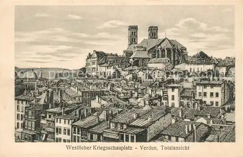 AK / Ansichtskarte Verdun_Meuse Westlicher Kriegsschuplatz Total Verdun Meuse